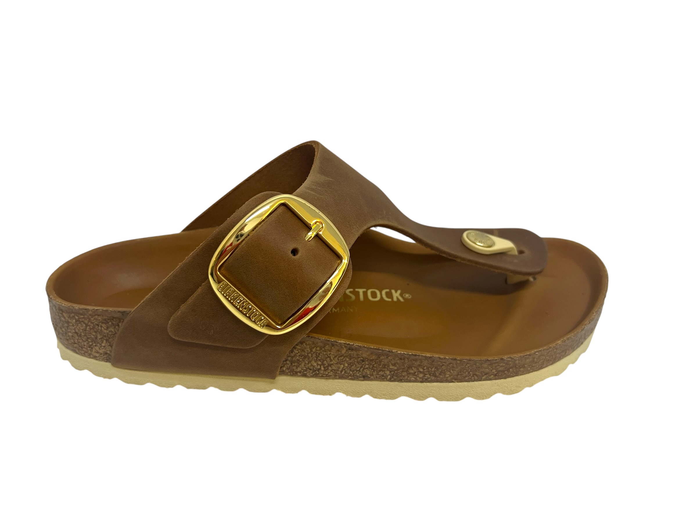Birkenstock Zehensteg - Pantolette GIZEH BIG BUCKLE braun / SCHMAL
